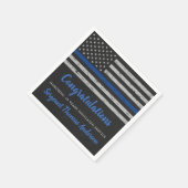 Uittreding van de Thin Blue Line Flag Police Offic Servet (Hoek)
