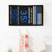Uittreding van de Thin Blue Line Flag Police Party Spandoek (Insitu)