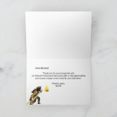 Uittreding voor zwarte en gele brandweerlieden Dan Bedankkaart (Binnen)