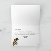 Uittreding voor zwarte en gouden brandweerlieden H Bedankkaart (Binnen)