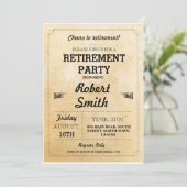 Uittredingen Uitnodiging Rustic Cheers in ruste BB (Staand voorkant)