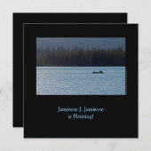 Uittredingsaankondiging, Fisherman en Son op Lake Aankondiging (Voorkant / Achterkant)