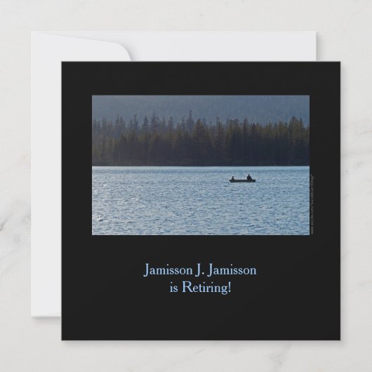 Uittredingsaankondiging, Fisherman en Son op Lake Aankondiging (Voorkant)