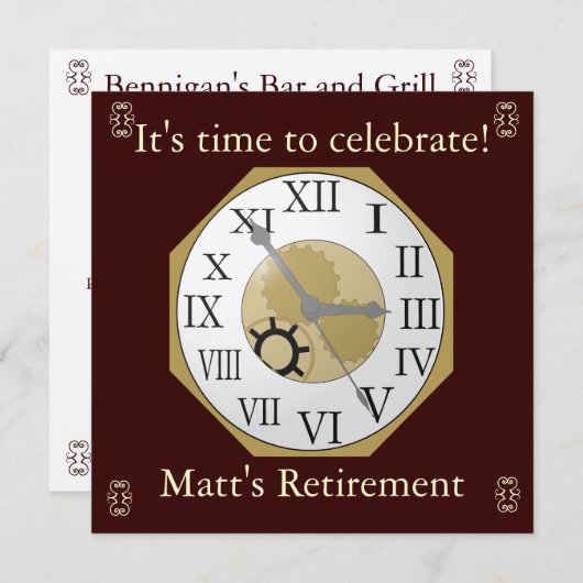 Uittredingsaankondiging Kaart (Voorkant / Achterkant)