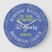 Uittredingsbekroonde jaren met dienstjaren grote klok (Voorkant)