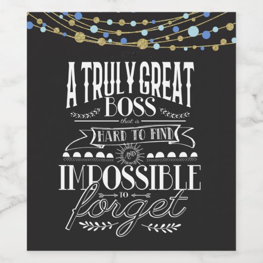 Uittredingsbots Waardering Gift Wine-etiket Wijn Etiket (Enkel label)