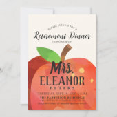 Uittredingsdiner Apple van de leraar uitnodigt Kaart (Voorkant)