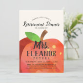 Uittredingsdiner Apple van de leraar uitnodigt Kaart (Staand voorkant)