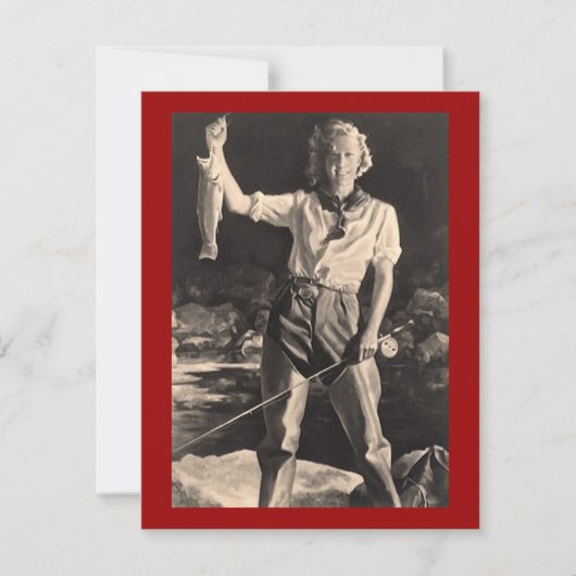 Uittredingsduur voor dames bij de visserij kaart (Voorkant)