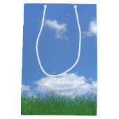 Uittredingsgolf met gras met naam medium cadeauzakje (Achterkant)