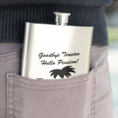 Uittredingskolf Afscheid hallo pensioen Heupfles (Voorbeeld)