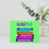 Uittredingskortingen Unieke stapel boekenontwerp Briefkaart (Staand voorkant)