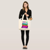 Uittredingskortingen Unieke stapel boekenontwerp Grote Tote Bag (Voorkant (model))