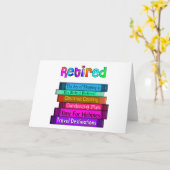 Uittredingskortingen Unieke stapel boekenontwerp Kaart (Gele Bloem)