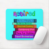 Uittredingskortingen Unieke stapel boekenontwerp Muismat (Met muis)