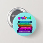 Uittredingskortingen Unieke stapel boekenontwerp Ronde Button 5,7 Cm (Voorkant /achterkant)