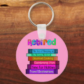 Uittredingskortingen Unieke stapel boekenontwerp Sleutelhanger (Voorkant)