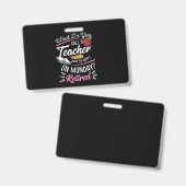 Uittredingsleraar Gepensioneerd leraar Leraar Fijn Badge (Voor- en achterkant)