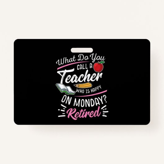 Uittredingsleraar Gepensioneerd leraar Leraar Fijn Badge (Voorkant)