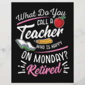 Uittredingsleraar Gepensioneerd leraar Leraar Fijn Flyer (Voorkant)