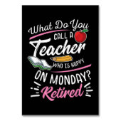 Uittredingsleraar Gepensioneerd leraar Leraar Fijn Kaart (Voorkant)