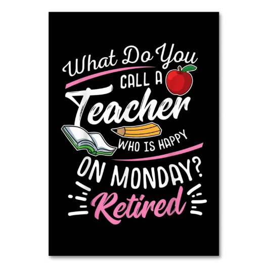 Uittredingsleraar Gepensioneerd leraar Leraar Fijn Kaart (Voorkant)