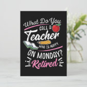 Uittredingsleraar Gepensioneerd leraar Leraar Fijn Kaart (Staand voorkant)