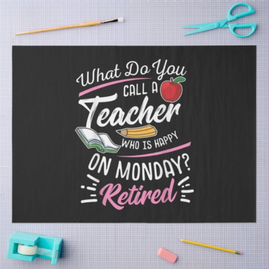 Uittredingsleraar Gepensioneerd leraar Leraar Fijn Tissuepapier (Craft)