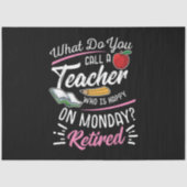 Uittredingsleraar Gepensioneerd leraar Leraar Fijn Tissuepapier (Voorkant)