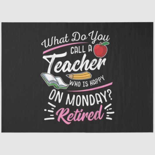 Uittredingsleraar Gepensioneerd leraar Leraar Fijn Tissuepapier (Voorkant)