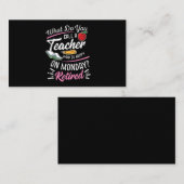 Uittredingsleraar Gepensioneerd leraar Leraar Fijn Visitekaartje (Voorkant / Achterkant)