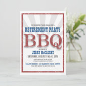 Uittredingspartij Barbeque Uitnodigingen (Staand voorkant)