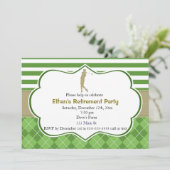 Uittredingspartij: golfgroene goud kaart (Staand voorkant)