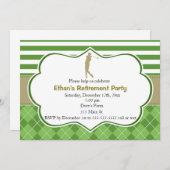 Uittredingspartij: golfgroene goud kaart (Voorkant / Achterkant)