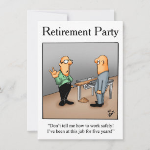 Uittredingspartij - Humorische uitnodigingen