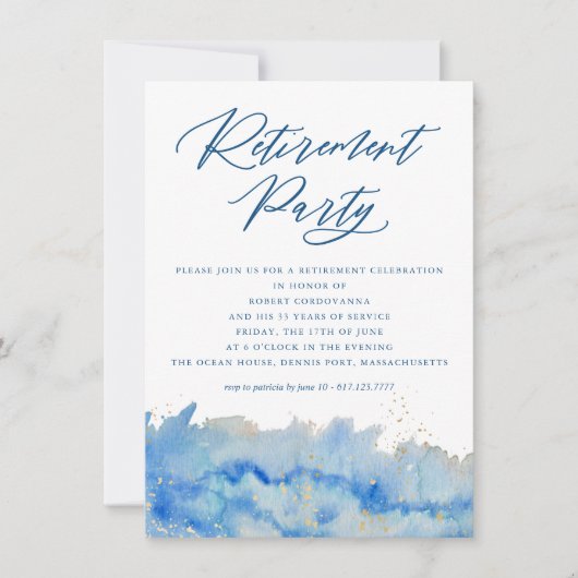 Uittredingspartij voor Waterverf uit kustgebied Kaart (Voorkant)