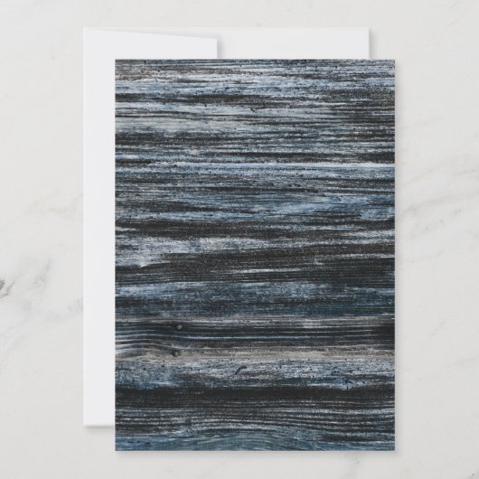 Uittredingspartij Wood Silver Border Kaart (Achterkant)