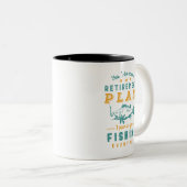 Uittredingsprogramma voor jonge vissers met pensio tweekleurige koffiemok (Voorkant rechts)