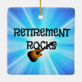 Uittredingsraketten—aangepast gitaarontwerp keramisch ornament (Achterkant)