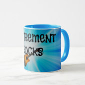 Uittredingsraketten—aangepast gitaarontwerp mok (Voorkant rechts)