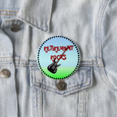 Uittredingsraketten met zwart Lijst Ronde Button 7,6 Cm (In situ)