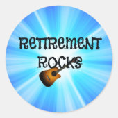 Uittredingsraketten, populair ontwerp, ronde sticker (Voorkant)