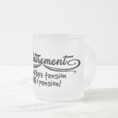 Uittredingsrecht gedag hallo pensioen matglas koffiemok (Voorkant rechts)