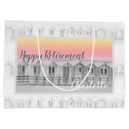 Uittredingsstrandhutten bij een zonsondergang grot groot cadeauzakje