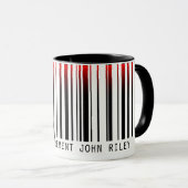 Uittredingsstreepjescode met laser mok (Voorkant rechts)