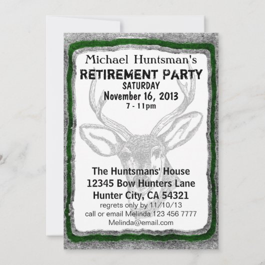 uittredingsuitnodiging sjabloon kaart (Achterkant)