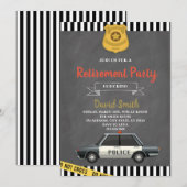 Uittredingsuitnodiging van de politie kaart (Voorkant / Achterkant)