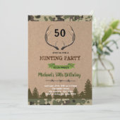 Uittredingsuitnodiging voor herten kaart (Staand voorkant)