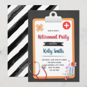 Uittredingsuitnodiging voor verpleegkundige kaart (Voorkant / Achterkant)