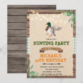 Uittredingsuitnodiging voor wilde eenden kaart (Voorkant / Achterkant)